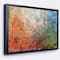 Designart - Board Stained Abstract Art - Abstract Framed Canvas Art Print